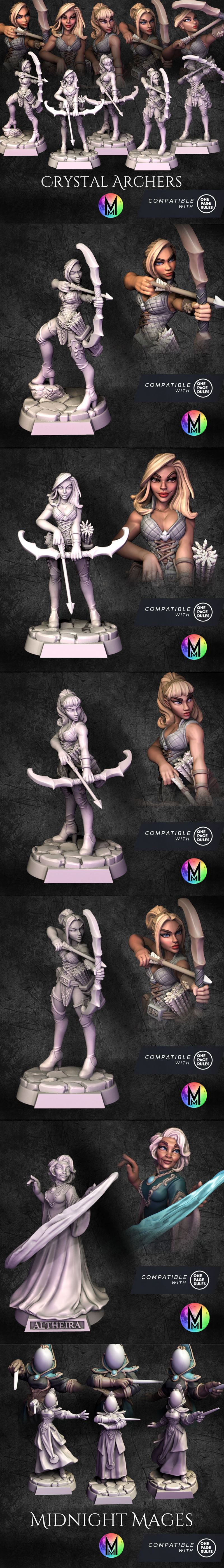 月光迷你系列——水晶先锋基地 3D打印模型|Moonlight Minis – The Crystal Vanguard Base set March 2025 – 3D Print Model STL