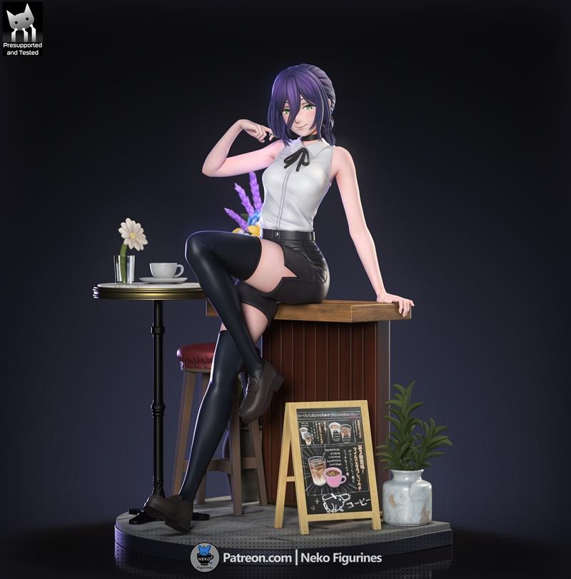 锯齿人 - 再泽 - 3D打印模型|Neko Figurines – Chainsawman – Reze – 3D Print Model STL