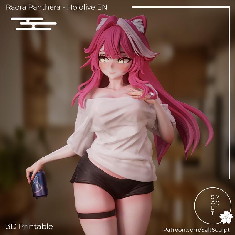 Saltsculpt旗下作品《Raora Panthera》3D打印模型|Saltsculpt – Raora Panthera – Hololive EN – 3D Print Model STL