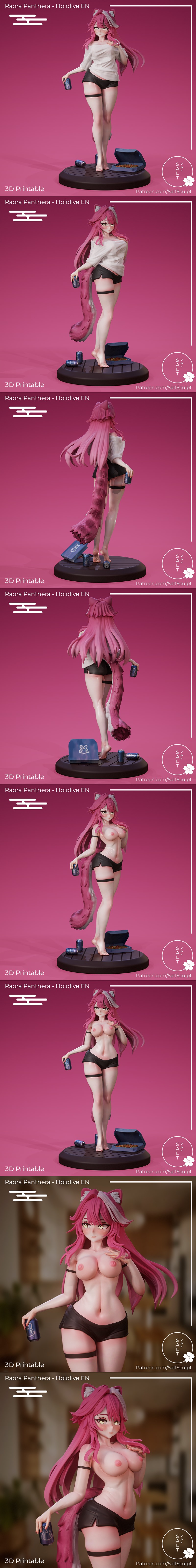 Saltsculpt旗下作品《Raora Panthera》3D打印模型|Saltsculpt – Raora Panthera – Hololive EN – 3D Print Model STL