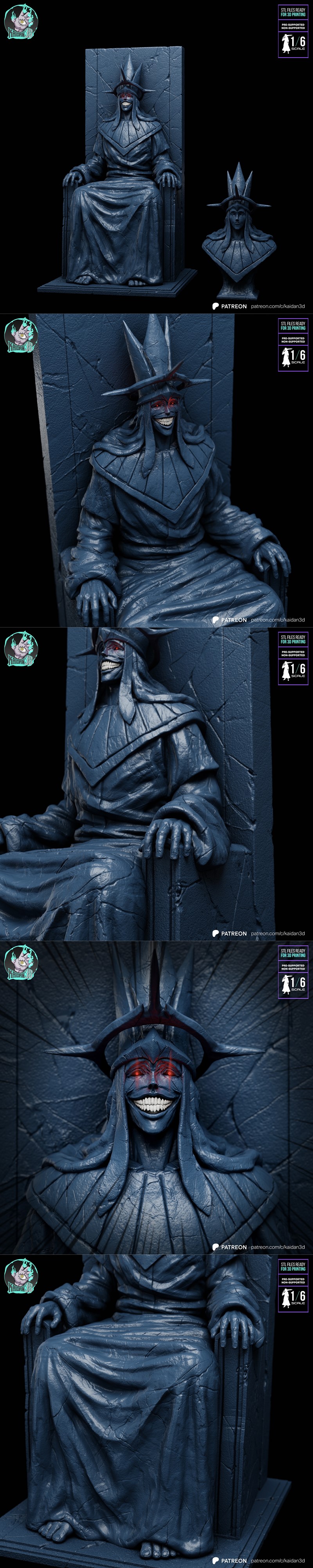 Kaidan 神像 3D打印模型|Kaidan – Statue of God – 3D Print Model STL