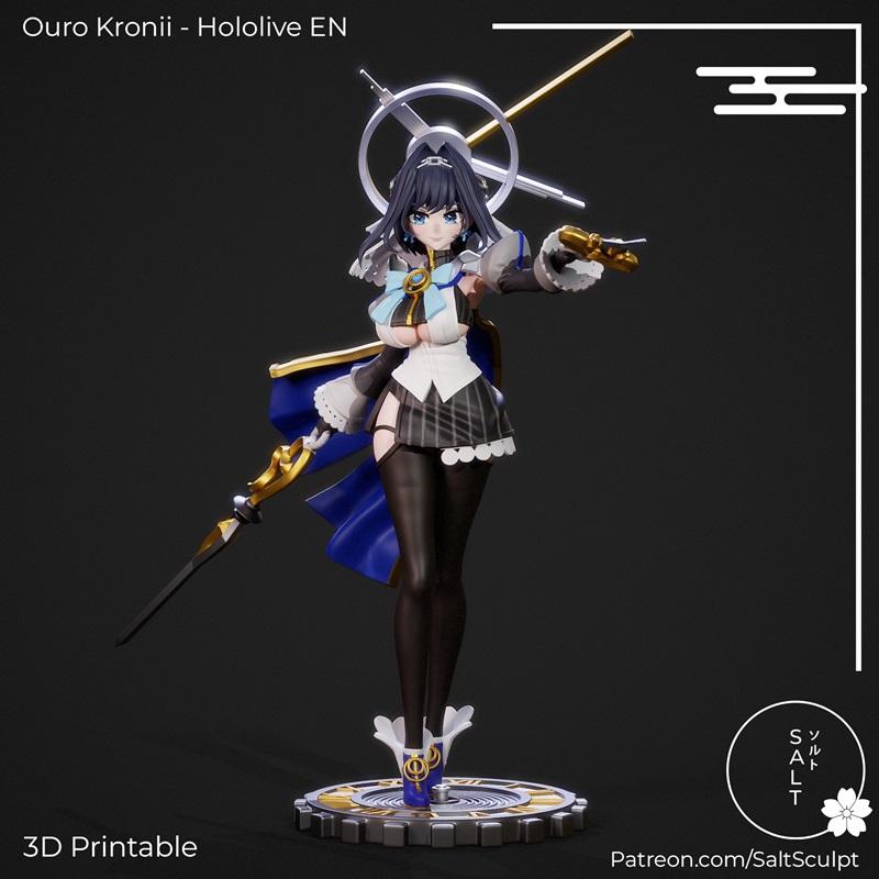 Saltsculpt-奥罗克里亚-3D打印模型|Saltsculpt – Ouro Kronii – 3D Print Model STL