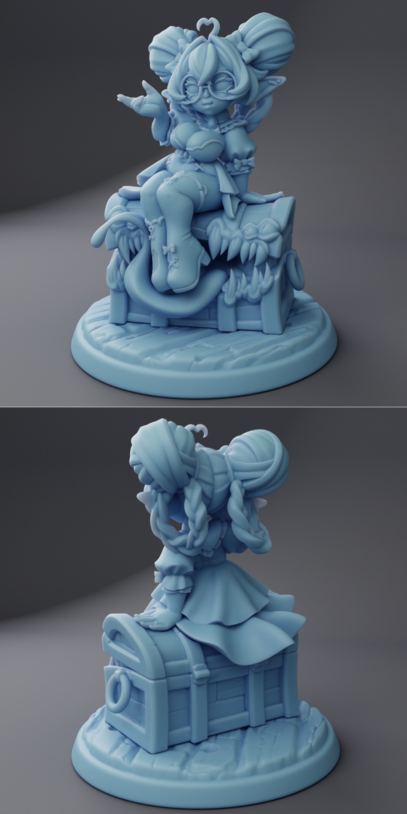 双女神迷你模型——波奇矮人 3D打印模型|Twin Goddess Miniatures – Podge the Goblin – 3D Print Model STL