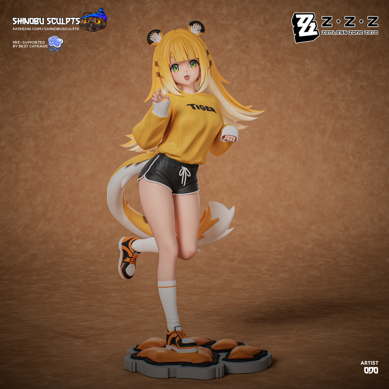神无 打造 - 朱富富 - 《零之区：无禅》3D打印模型|Shinobu Sculpts – Ju Fufu – Zenless Zone Zero – 3D Print Model