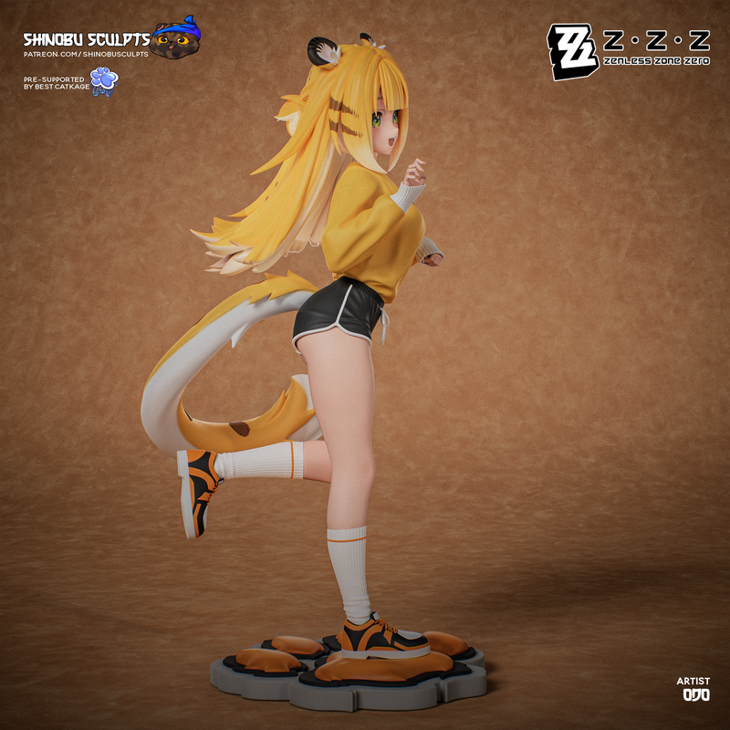 神无 打造 - 朱富富 - 《零之区：无禅》3D打印模型|Shinobu Sculpts – Ju Fufu – Zenless Zone Zero – 3D Print Model