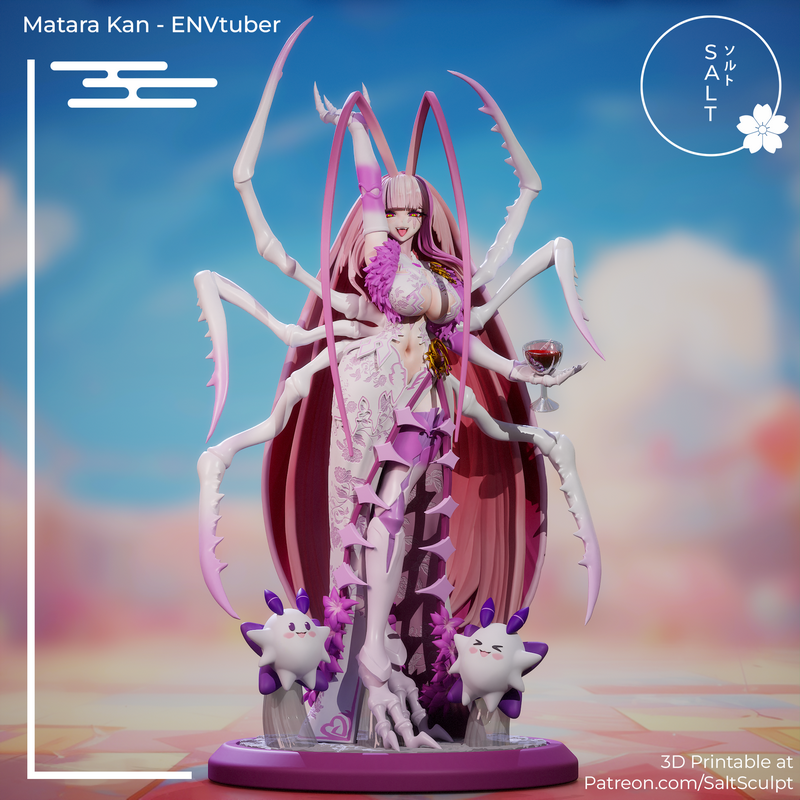 Matara Kan - 3D打印模型角色设计|Matara Kan – EN Vtuber – 3D Print Model