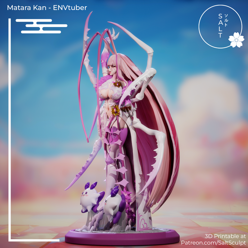 Matara Kan - 3D打印模型角色设计|Matara Kan – EN Vtuber – 3D Print Model