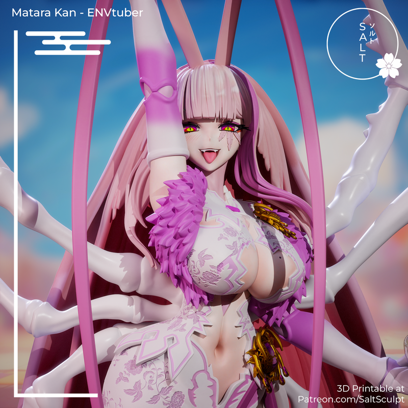Matara Kan - 3D打印模型角色设计|Matara Kan – EN Vtuber – 3D Print Model