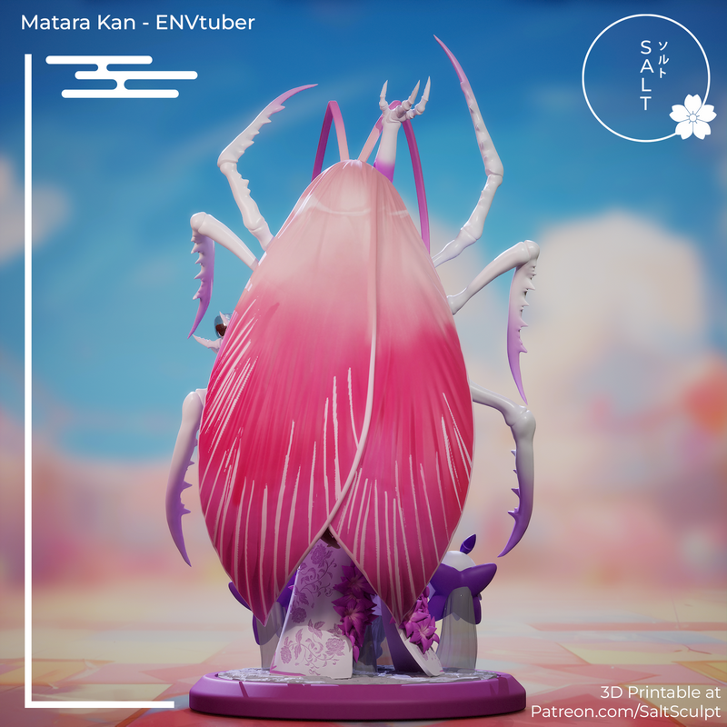 Matara Kan - 3D打印模型角色设计|Matara Kan – EN Vtuber – 3D Print Model