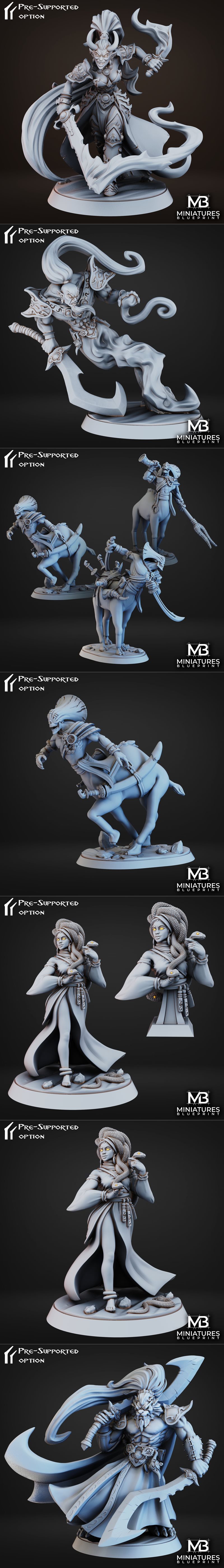 阿拉伯之夜主题3D打印模型套装|Miniatures Blueprint – Arabian Nights Pack – 3D Print Model STL