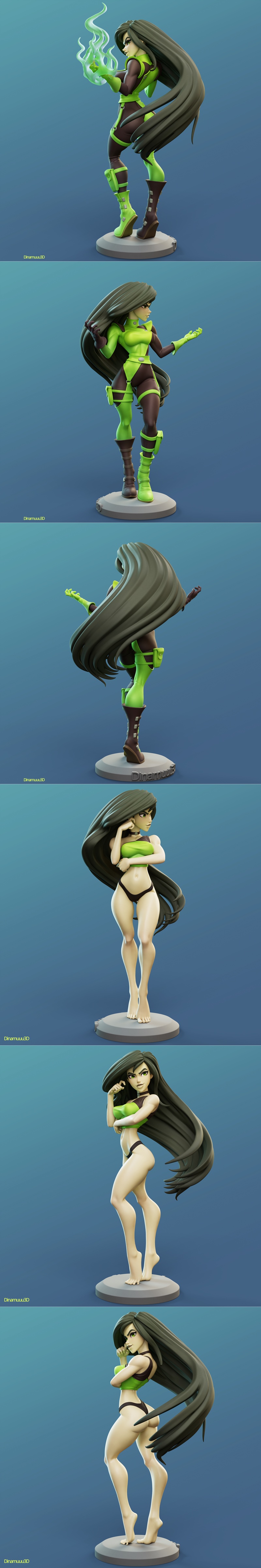Dinamuuu3D出品 | Shego 3D打印模型|Dinamuuu3D – Shego – 3D Print Model STL