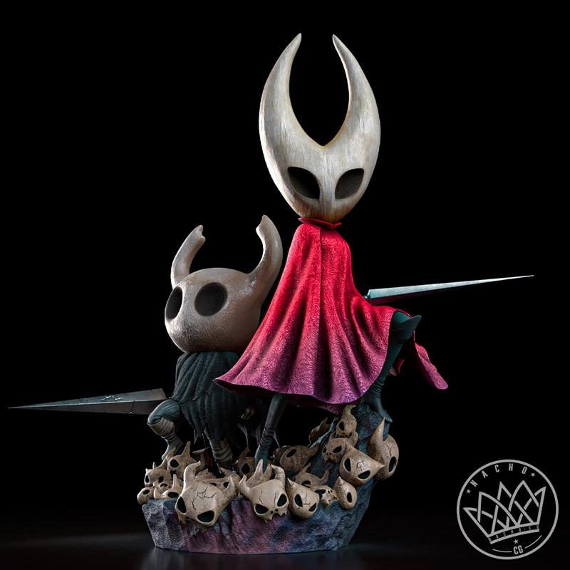 空洞骑士与丝之歌：骑士与黄蜂主题3D打印模型|Fan Art – The Knight and Hornet – from The Hollow Knight and Silksong – Diorama – 3D Print Model STL
