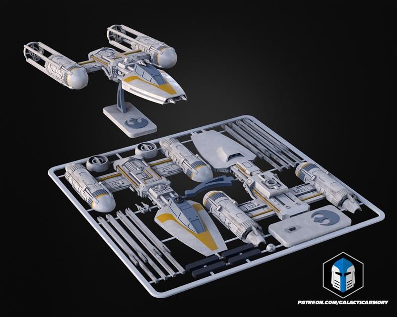 Y翼模型套件 - 3D打印 STL文件|Y-Wing Kit Card – 3D Print Model STL
