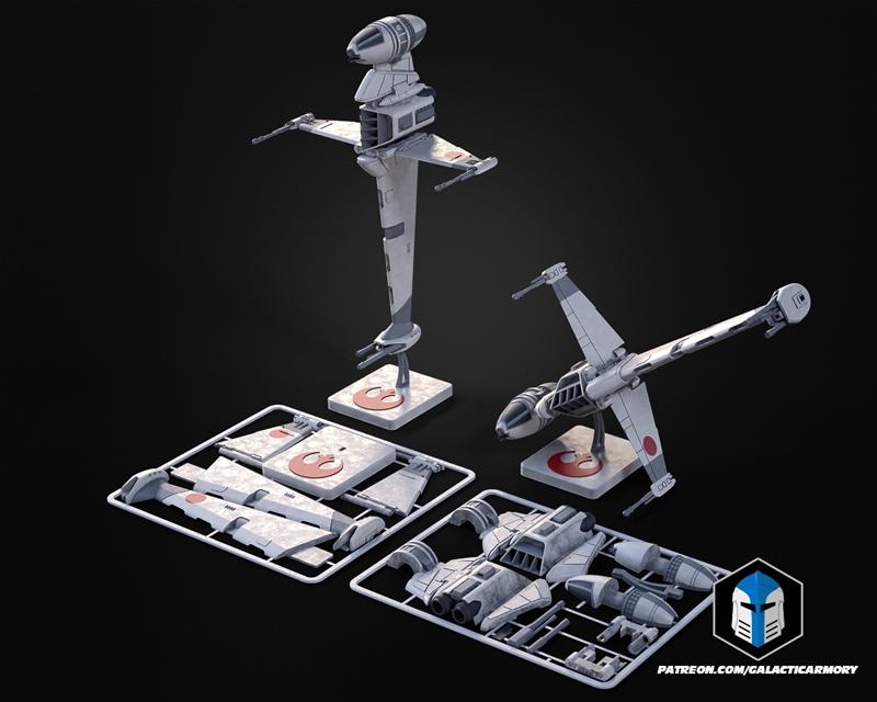 B-Wing 3D打印模型套件|B-Wing Kit Card – 3D Print Model STL
