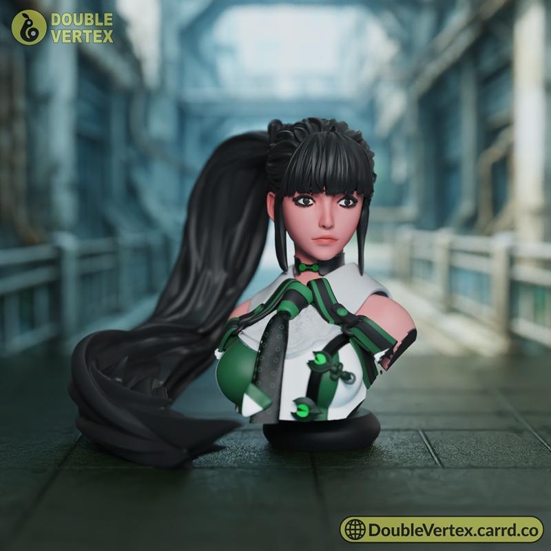 双顶点——星骸——星刃角色3D打印模型|Double Vertex – EVE – Stellar Blade Game Bust – 3D Print Model STL