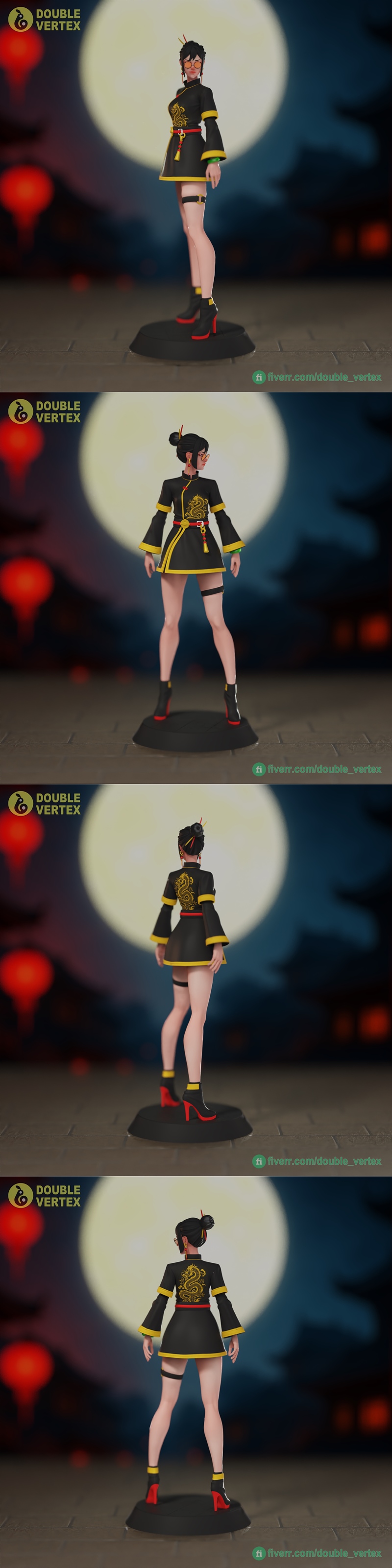 双顶点-青珠-3D打印模型|Double Vertex – Qingzhu – 3D Print Model STL