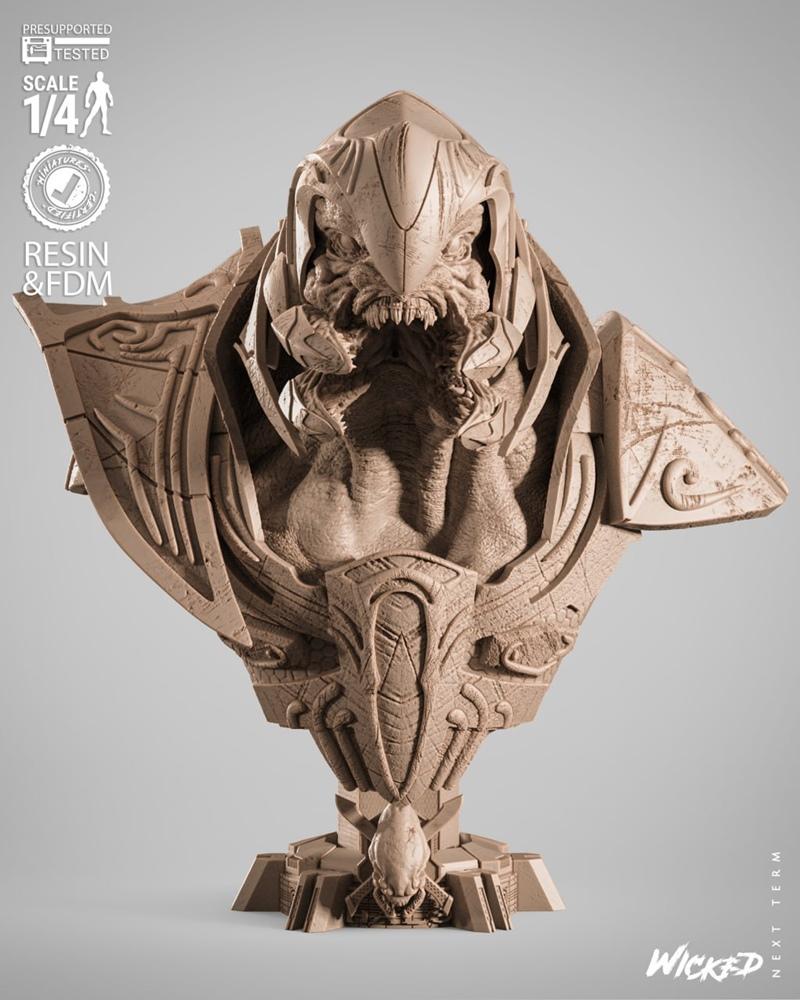 Wicked - 阿尔比恩雕像 - 3D打印模型|Wicked – The Arbiter Portrait Bust – 3D Print Model STL