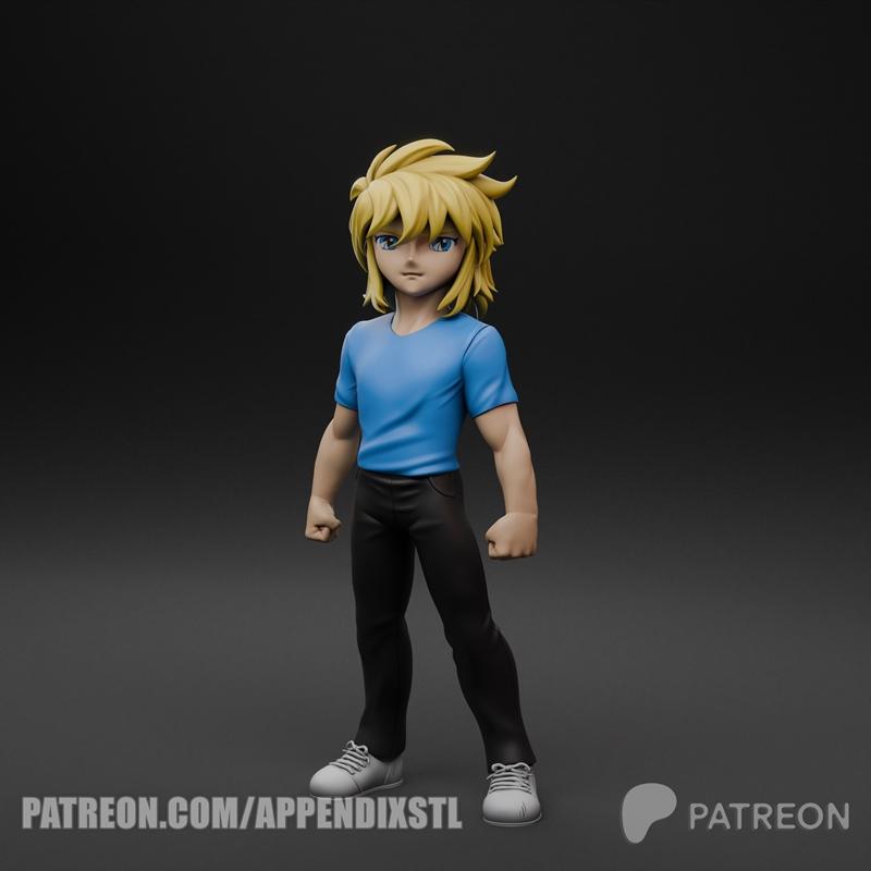 附录 - 龙珠 - 悟空3D打印模型|Appendix – Hyoga Kid Ver.2 – 3D Print Model OBJ