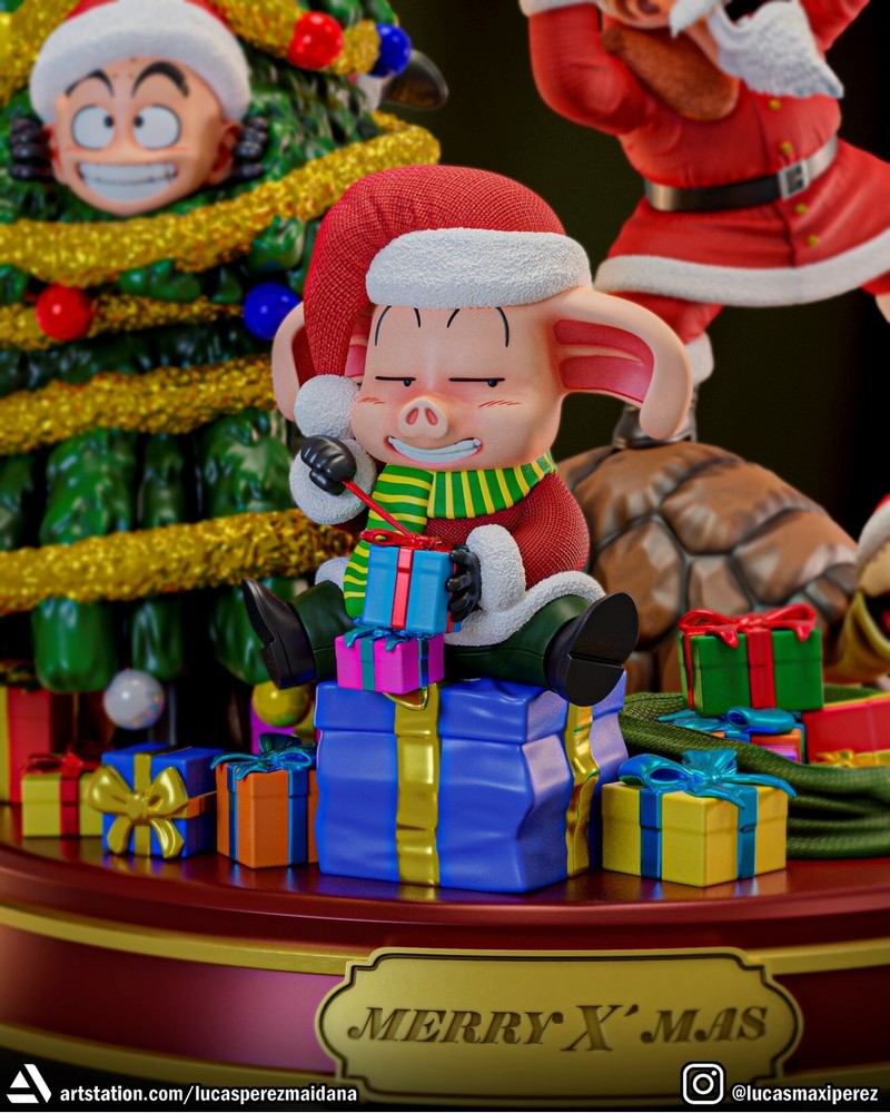 龙珠圣诞场景3D打印模型|Dragon Ball Christmas Diorama – 3D Print Model