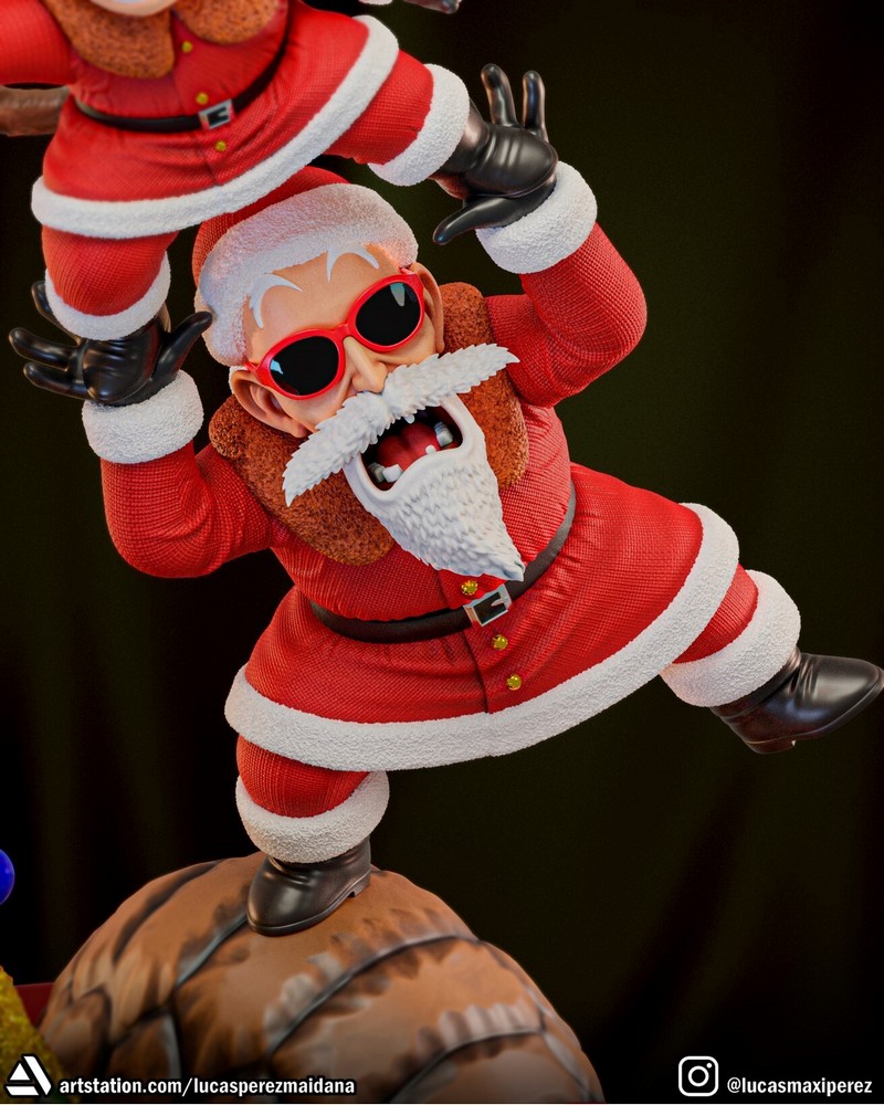 龙珠圣诞场景3D打印模型|Dragon Ball Christmas Diorama – 3D Print Model