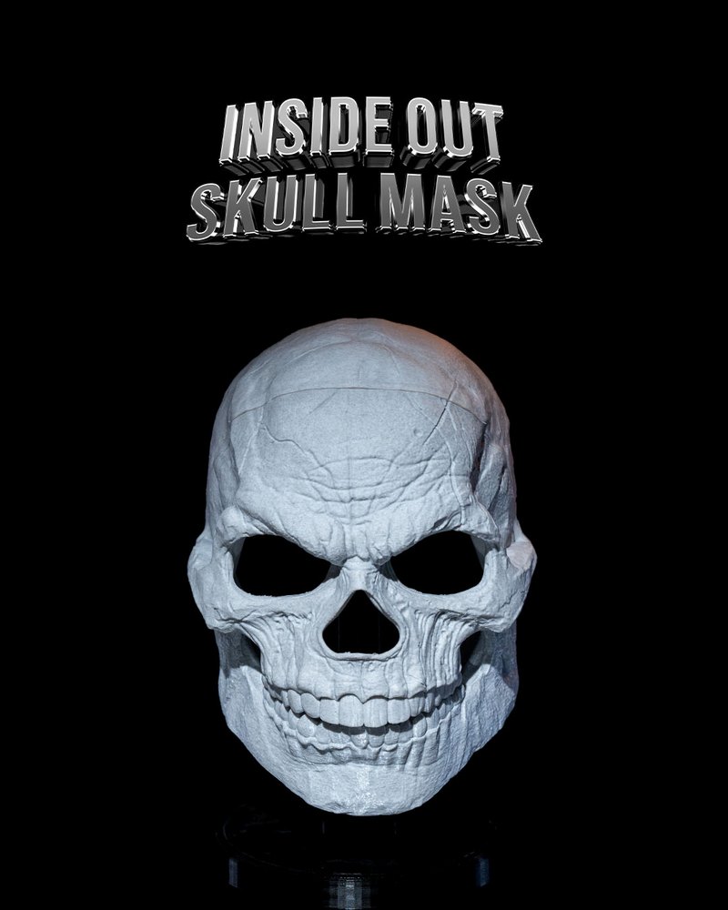 内心世界头盔模型——3D打印版|Inside Out Skull Mask – 3D Print Model