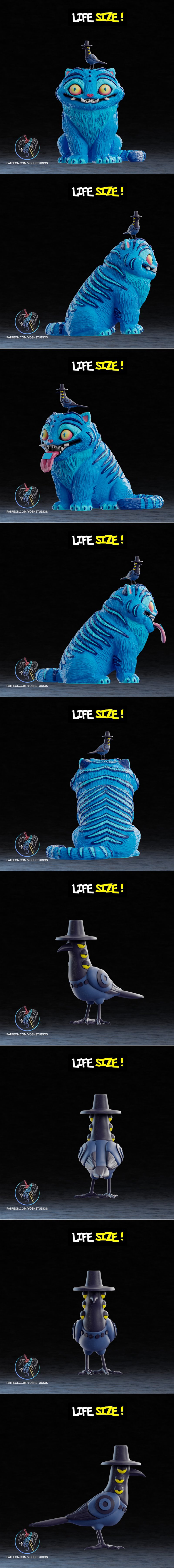 萌虎大作战：3D打印模型|Life Size Derpy Tiger – 3D Print Model STL