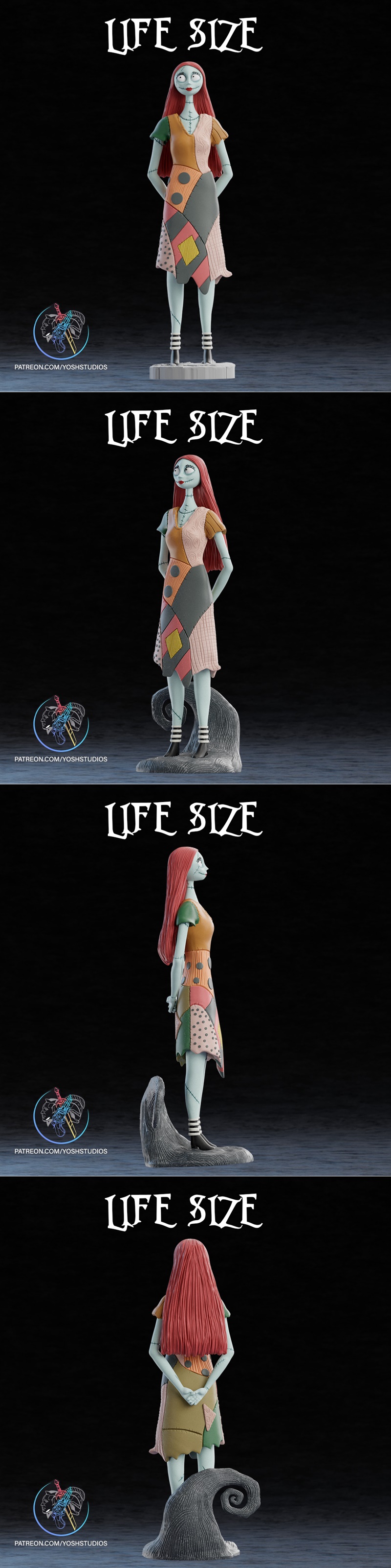 《小黄人3D打印模型》|Life Size Sally (Nightmare Before Christmas) – 3D Print Model STL