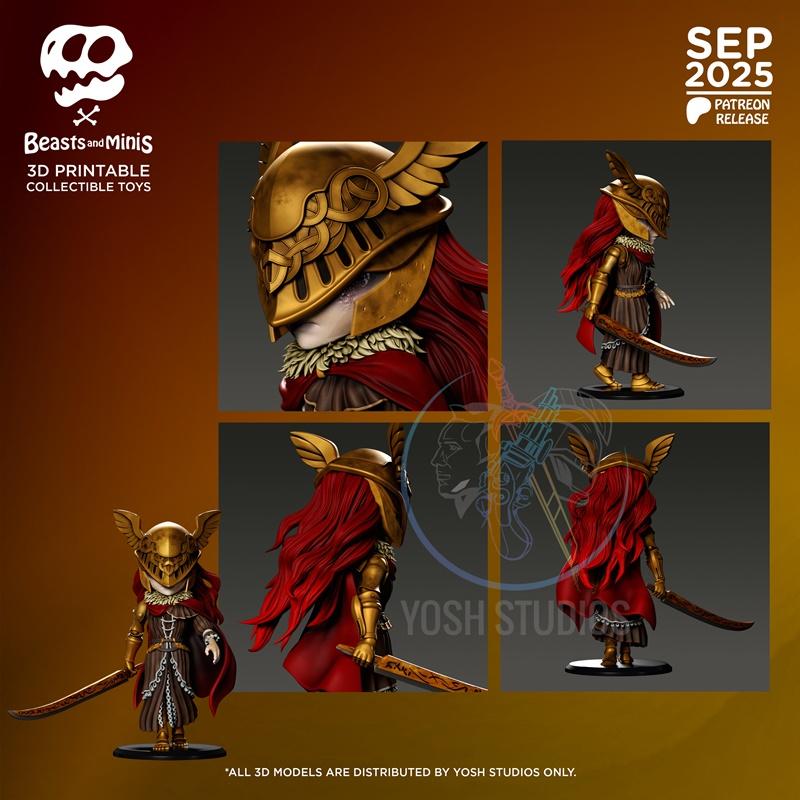 《恶魔之魂·马利妮亚迷你模型3D打印版》|Beasts and Minis – Malenia Mini – 3D Print Model STL