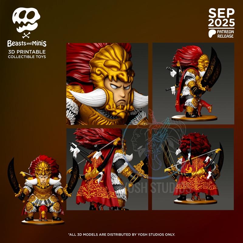 贝欧斯与迷你人——拉达恩迷你模型3D打印版|Beasts and Minis – Radahn Mini – 3D Print Model STL