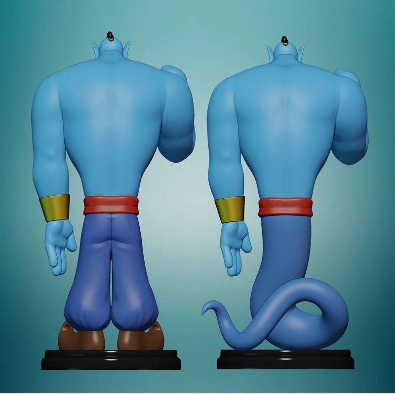 Genie - 阿拉丁 - 惊讶脸 3D打印模型|Genie – Aladdin – Surprised Face – 3D Print Model