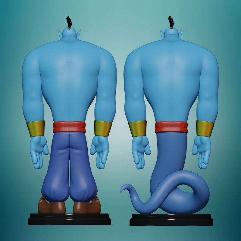 Genie - 阿拉丁 - 惊讶脸 3D打印模型|Genie – Aladdin – Surprised Face – 3D Print Model