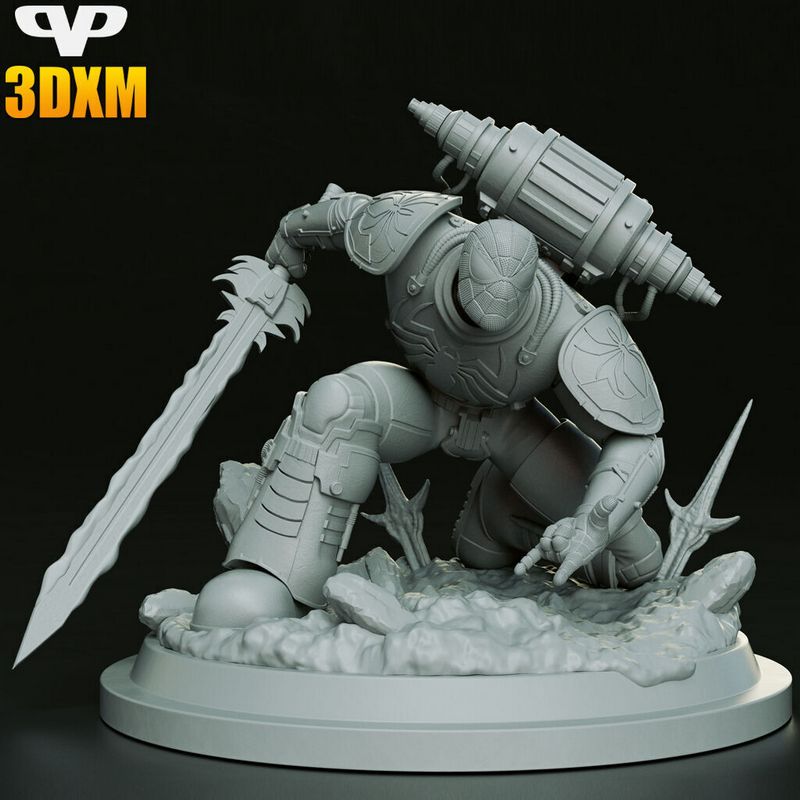 3DXM - 蜘蛛侠 - 战锤3D打印模型|3DXM – Spider-Man Warhammer – 3D Print Model