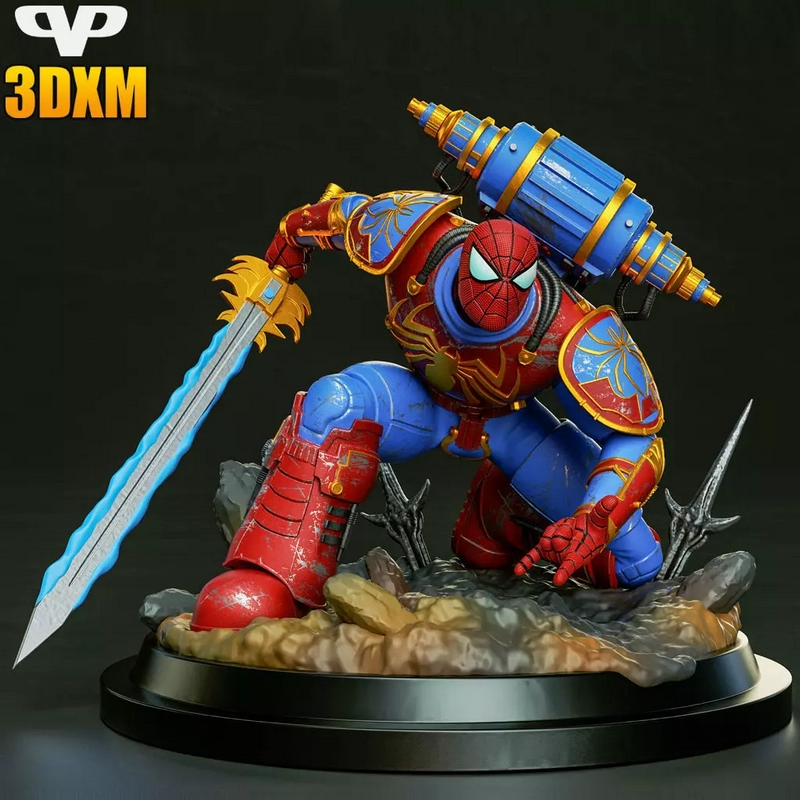 3DXM - 蜘蛛侠 - 战锤3D打印模型|3DXM – Spider-Man Warhammer – 3D Print Model