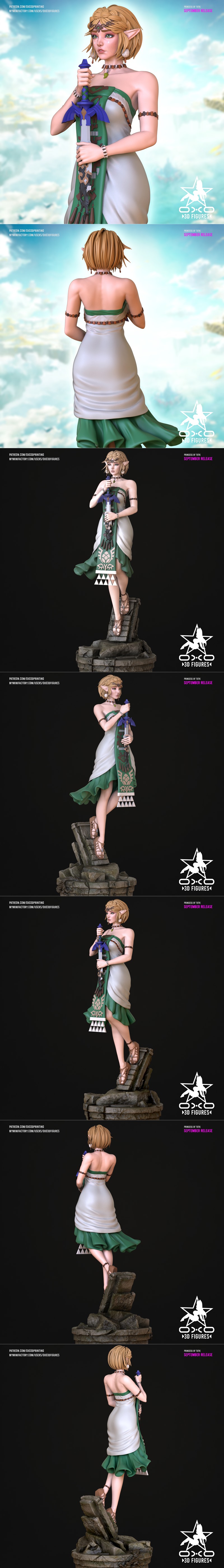 奥利奥3D模型：塞尔达传说 水之王国 角色打印模型|OXO3D Figures – Zelda – Tears Of The Kingdom – 3D Print Model STL