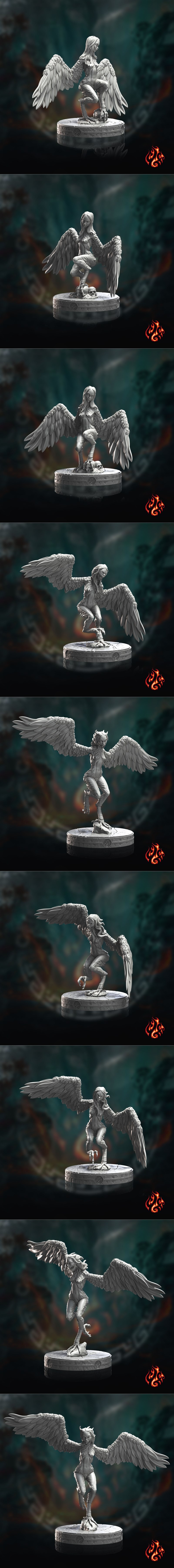 dread harpies 3d打印模型|Crippled God Foundry – Dread Harpies – 3D Print Model STL