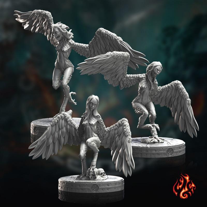 dread harpies 3d打印模型|Crippled God Foundry – Dread Harpies – 3D Print Model STL