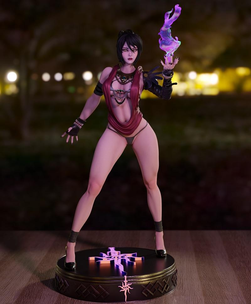 Morrigan龙之谷3D打印模型|Momoji – Morrigan – Dragon Age – 3D Print Model STL