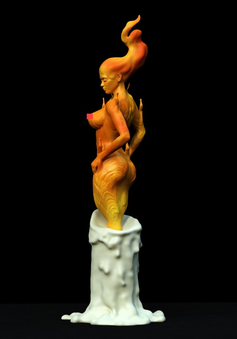 独家呈现——烛女 3D打印模型|Exclusive – Candle Woman – 3D Print Model STL