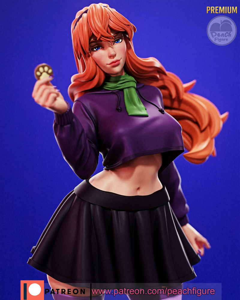 桃形少女——达芙妮 3D打印模型|Peach Figure – Daphne – 3D Print Model
