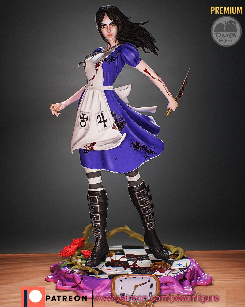 桃形身材——阿莉丝疯狂回归3D打印模型|Peach Figure – Alise Madness Returns – 3D Print Model