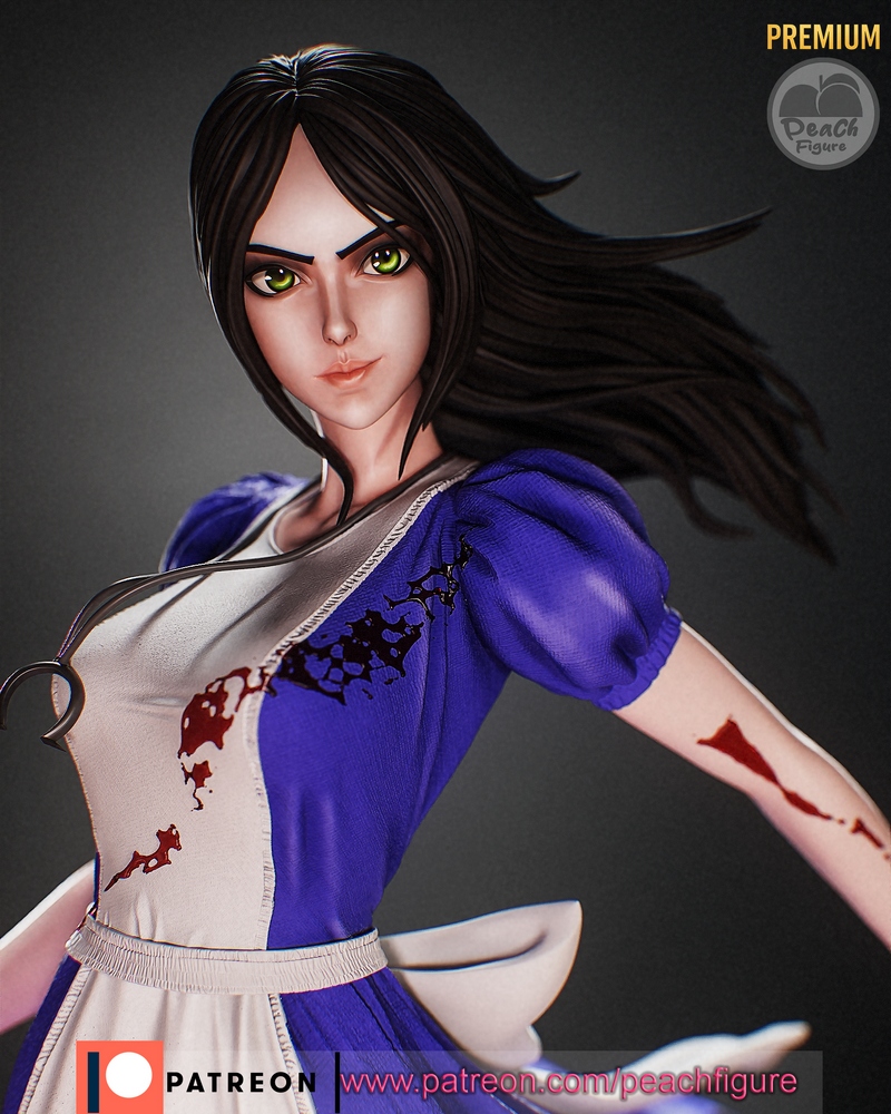 桃形身材——阿莉丝疯狂回归3D打印模型|Peach Figure – Alise Madness Returns – 3D Print Model