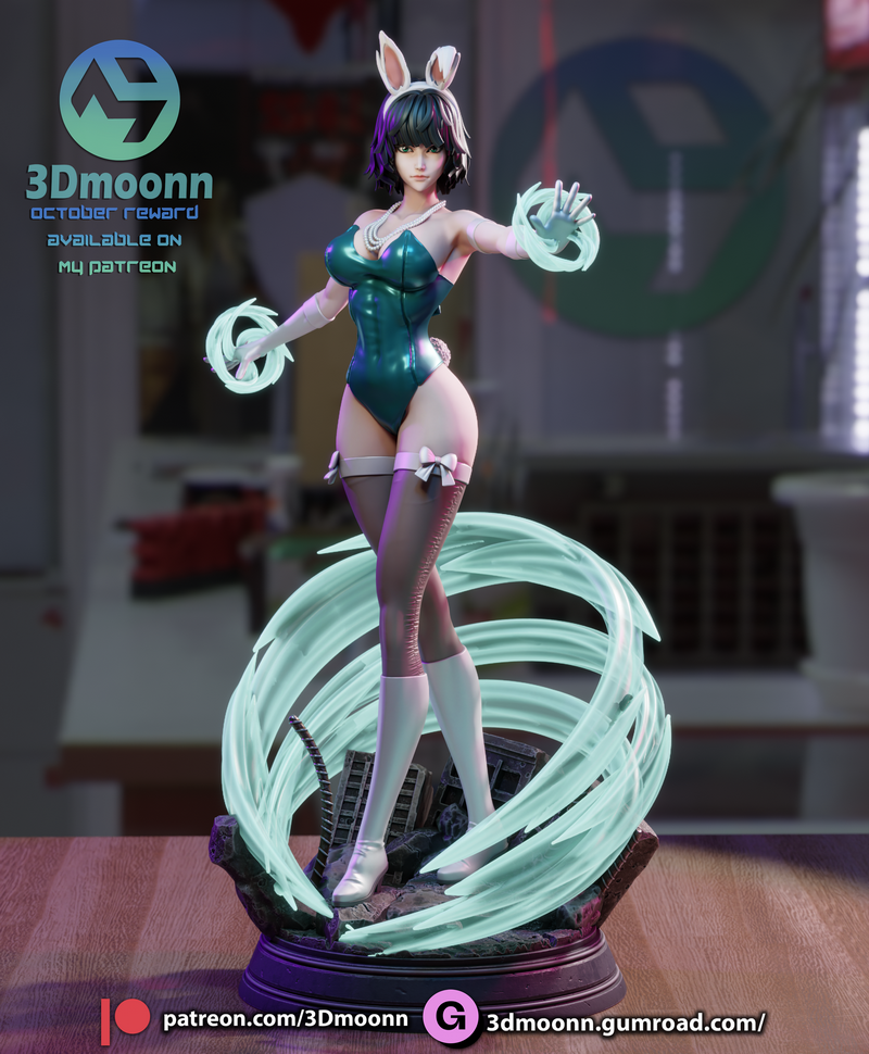 3D打印模型：一人之下 Fubuki 战斗少女|3Dmoonn – Fubuki – One-Punch Man – 3D Print Model
