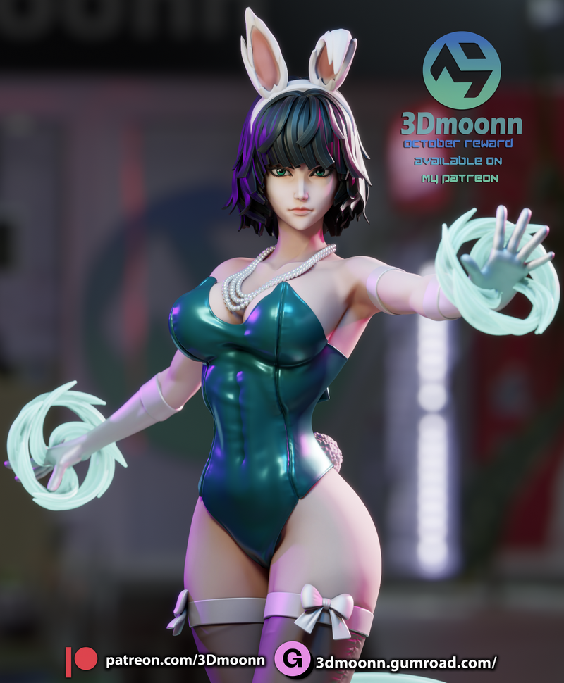 3D打印模型：一人之下 Fubuki 战斗少女|3Dmoonn – Fubuki – One-Punch Man – 3D Print Model