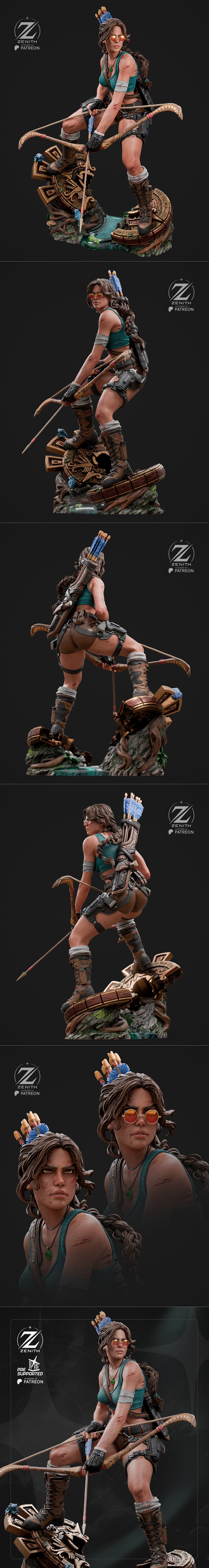 致命女郎 Lara Croft 3D打印模型|Zenith Studios – Lara Croft – 3D Print Model STL