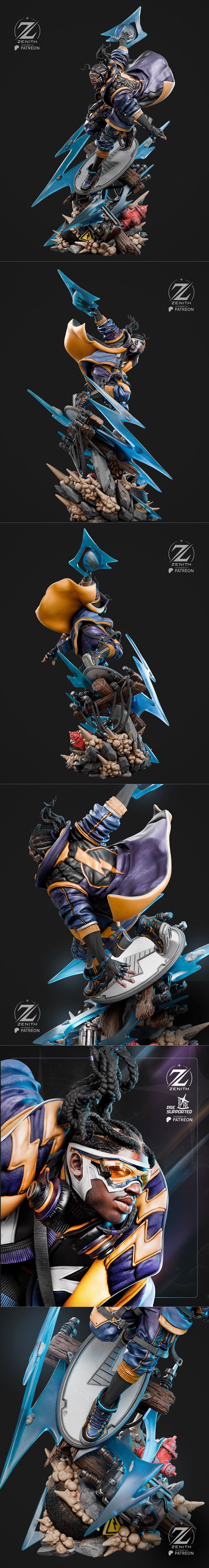 Zenith Studios - 静电冲击 - 3D打印模型|Zenith Studios – Static Shock – 3D Print Model STL