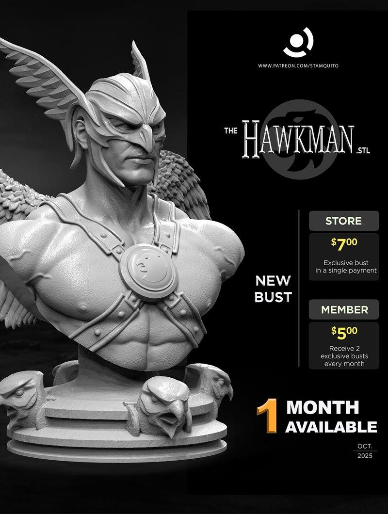 Stalyn Quito – Hawkman Bust – 3D Print Model STL