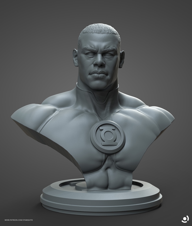 Stayln Quitto – Green Lantern Bust – 3D Print Model STL