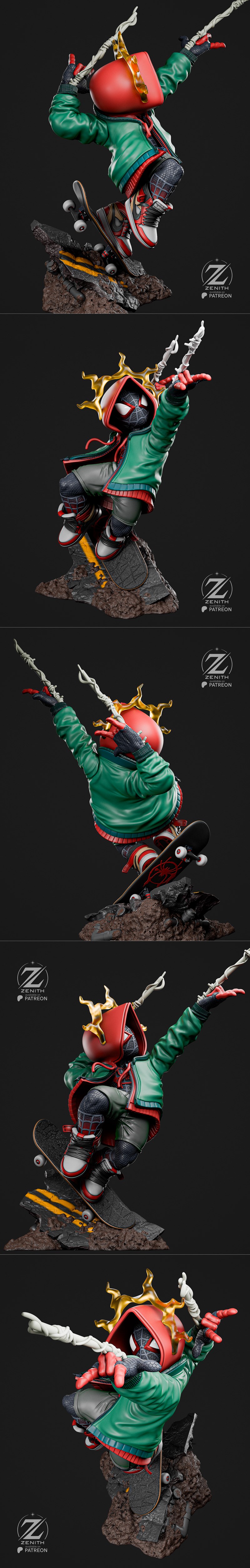 漫威蜘蛛侠：迈尔斯·莫拉莱斯 3D打印模型|Zenith – Miles Morales – Marvel Comics – 3D Print Model STL