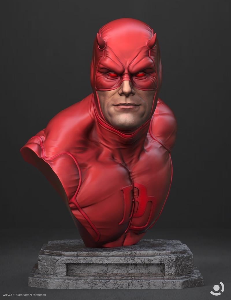 Stayln Quitto – Daredevil Bust – 3D Print Model STL