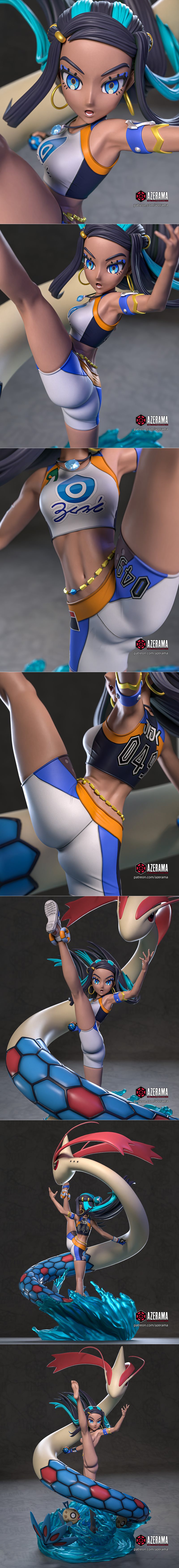 Azerama -宝可梦 - Ness - 3D打印模型|Azerama – Pokemon – Nessa – 3D Print Model STL